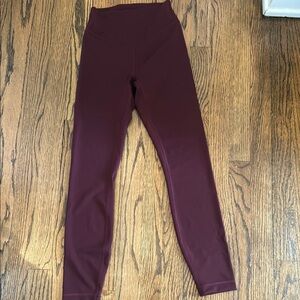Lululemon Athletica Burgandy Leggings Sleek Streamlined Design
